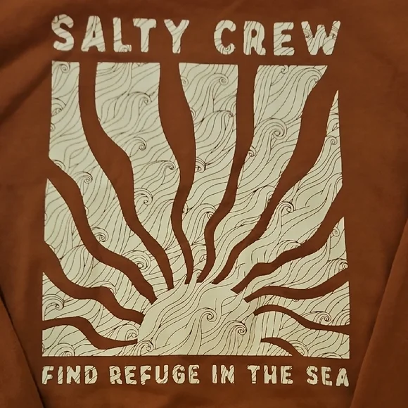 Womens Salty Crew Brown Sweatshirt Classic Pullover Hoodie - Picture 5 of 5